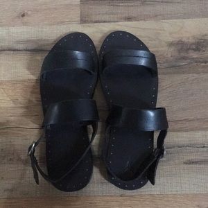 Frye Black Strap Sandals
